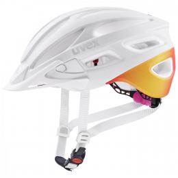 uvex True cc Fahrradhelm (52-56 cm, 03 white/peach matt)