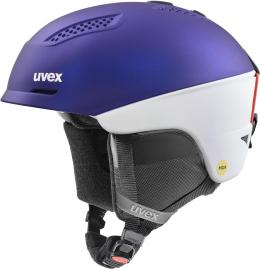 uvex Ultra Mips Skihelm All Mountain (55-59 cm, 90 purple bash/white matt)