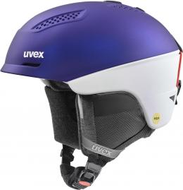 uvex Ultra Mips Skihelm All Mountain (59-61 cm, 90 purple bash/white matt)