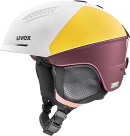 uvex Ultra Pro Women Edition WE Skihelm (51-55 cm, 40 yellow/bramble matt)