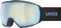 uvex Victorious FM Brillenträger Skibrille (2030 dust blue matt, mirror sapphire/yellow clear (S1))