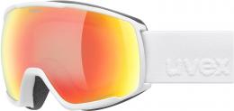 uvex Victorious FM Brillenträger Skibrille small (1230 white matt, mirror orange/green clear (S3))