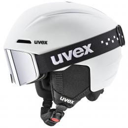 uvex Viti Kinder Skihelm Set (51-55 cm, 14 white matt)