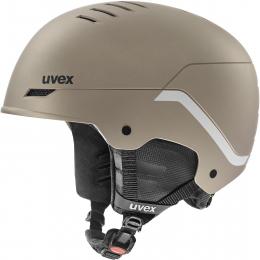 uvex Wanted Skihelm (58-61 cm, 40 soft gold/silver stripes matt)