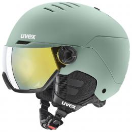 uvex Wanted Visor Skihelm (54-58 cm, 11 oxid green matt (S2))