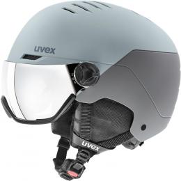 uvex Wanted Visor Skihelm (54-58 cm, 60 glacier/rhino matt (S3))