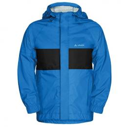 VAUDE Kinder Grody II blau Regenjacke, Größe M, Fahrradjacke Kinder, Fahrradbekl