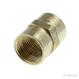 Verbindungsmuffe aus Messing mit Gewinde 1 1/4' Zoll