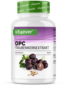 Vit4ever OPC Pure 500 mg Traubenkernextrakt, 300 Kapseln