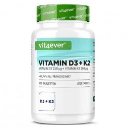 Vit4ever Vitamin D3 10.000 I.E. 200?g + Vitamin K2 200 mcg 100 Tabletten