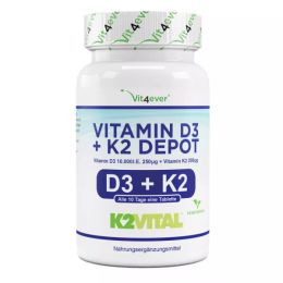 Vit4ever Vitamin D3 10.000 I.E. + Vitamin K2 200 mcg, 180 Tabletten