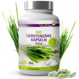 Vita2You Bio Gerstengras Kapseln - 360 Kapseln - 500mg pro Kapsel - deutscher...