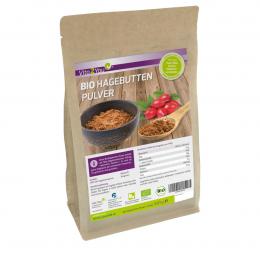 Vita2You Bio Hagebuttenpulver 500g - Rohkost - im Zippbeutel - Premium Qualität