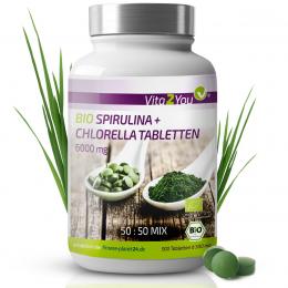 Vita2You Bio Spirulina + Chlorella Tabletten 500 Tabletten - �kologischer Anb...