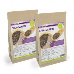 Vita2You Chia Samen Doppelpack 2 x 1kg Zippbeutel - Salvia Hispanica - Premiu...
