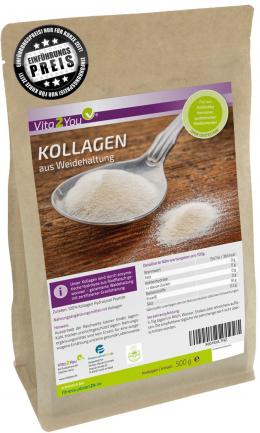 Vita2You Collagen Pulver 500g - Weidehaltung und grasf�tterung - Premium Koll...