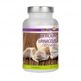 Vita2You Hericium Erinaceus Extrakt - 200 Kapseln - Lions Mane - 30% Polysach...