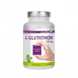 Vita2You L-Glutathion 500mg - 90 Kapseln - reduziert und bioaktiv - hochdosie...