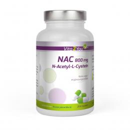 Vita2You NAC 800mg - 200 Kapseln - N-Acetyl L-Cystein - Hochdosiert - ohne Zu...