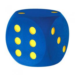 Volley Riesenwürfel aus Schaumstoff, Blau, 30 cm