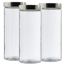 Vorratsdose XL - Glas mit Edelstahldeckel - 2,2 Liter - D: 11cm -  ... Angebot kostenlos vergleichen bei topsport24.com.