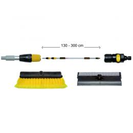 Waschbürstenset Waschbürste + Schwamm mit Abzieher 130-300cm