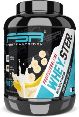 Whey Proteinpulver - Besser als ein Milchshake - Aspartamfrei, Laktosearm - Eiweiß für Deinen Muskelaufbau - Banane - 900g - FSA Nutrition