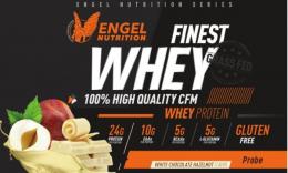 White Chocolate Hazelnut - Engel Nutrition Finest Whey Protein - 30g Probe Angebot kostenlos vergleichen bei topsport24.com.