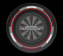 Winmau Advance Dartboard Surround - Schwarz Rot