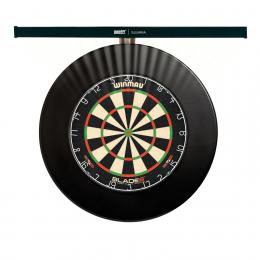 Winmau Blade 6 Set mit Dartboardbeleuchtung One80 Illumina und Surround Schwarz unbedruckt