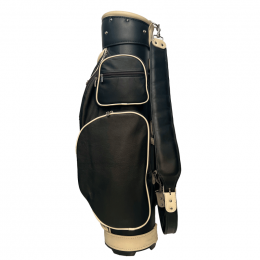 Zeller Golfbag | Ziegenleder | schwarz-beige